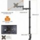  Bracwiser Single Fully Adjustable Standing Height Monitor Arm Stand Mount 800mm Tall for Monitor Computer Screen 13 15 17 19 20 22 23 24 26 27 30 32 inch VESA 75 100 (MD7821) 