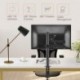  Bracwiser Monitor Mount Single Fully Adjustable Arm Fits One Screen 13-32 inch 22lbs for Monitor Computer Screen 13 15 17 19 20 22 23 24 26 27 30 32 inch VESA 75 100 (MD7421) 