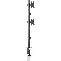  Bracwiser Dual Vertical Fully Adjustable Monitor Arm Stand Mount Fits Two Screen 13-27 inch 22lbs for Monitor Computer Screen 13 15 17 19 20 22 23 24 26 27 inch VESA 75 100 (MD7802) 