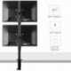  Bracwiser Dual Vertical Fully Adjustable Monitor Arm Stand Mount Fits Two Screen 13-27 inch 22lbs for Monitor Computer Screen 13 15 17 19 20 22 23 24 26 27 inch VESA 75 100 (MD7802) 