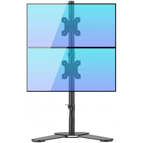  Dual Monitor Stand Free Standing Desk Mount Fits Two Screens up to 27 inch 22 lbs Fully Adjustable Arms with Max VESA 100x100mm (ML7802) 