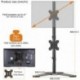  Dual Monitor Stand Free Standing Desk Mount Fits Two Screens up to 27 inch 22 lbs Fully Adjustable Arms with Max VESA 100x100mm (ML7802) 