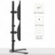  Dual Monitor Stand Free Standing Desk Mount Fits Two Screens up to 27 inch 22 lbs Fully Adjustable Arms with Max VESA 100x100mm (ML7802) 