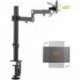  Bracwiser Monitor Mount Single Fully Adjustable Arm Fits One Screen 13-32 inch 22lbs for Monitor Computer Screen 13 15 17 19 20 22 23 24 26 27 30 32 inch VESA 75 100 (MD7421) 