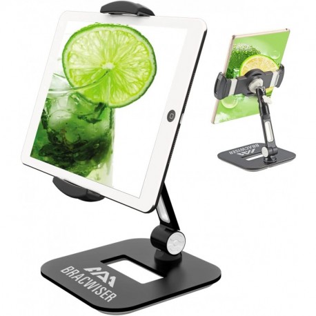  Bracwiser Adjustable Tablet Phone Holder Stand for 4.7-11 inch iPad, iPad Air, iPad Pro, Samsung Tabs, and Phones (YFD108B) 