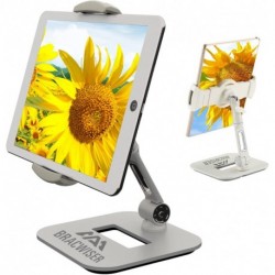  Bracwiser Adjustable Tablet Phone Holder Stand for 4.7-11 inch iPad, iPad Air, iPad Pro, Samsung Tabs, and Phones (YFD108W) 