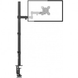  Bracwiser Single Fully Adjustable Standing Height Monitor Arm Stand Mount 800mm Tall for Monitor Computer Screen 13 15 17 19 20 22 23 24 26 27 30 32 inch VESA 75 100 (MD7821) 
